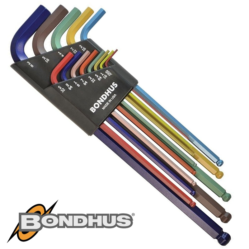 Bondhus Ball End L-Wrench 9Pc Set Xl 1.5-10Mm Colorgrd