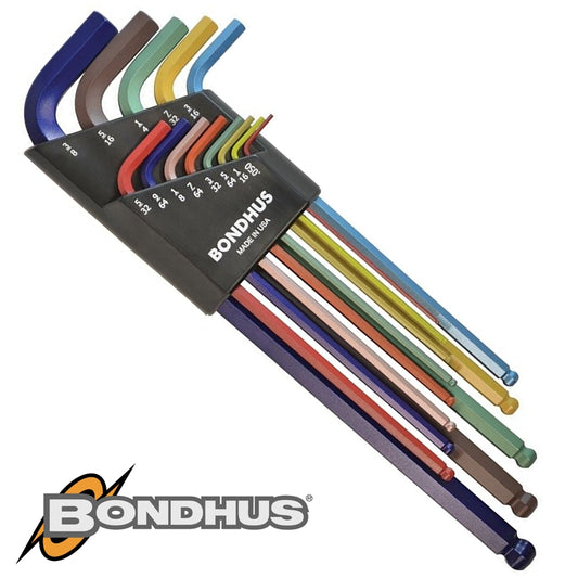 Bondhus Ball End L-Wrench 9Pc Set Xl 1.5-10Mm Colorgrd