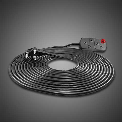 Crabtree Extension Cord 2 X 16A 15M Black