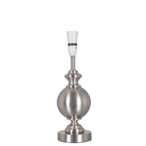 Brightstar BTL025 Satin Chrome Table Lamp - 1 x 60W (14W) BC, 375mm Height