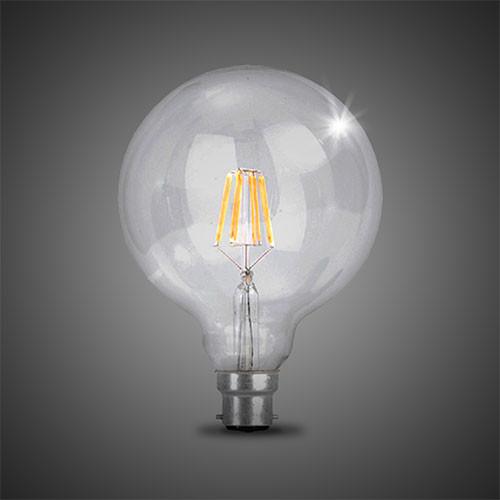 Led Filament Bulb G125 B22 9W 950Lm Cool White