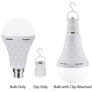 Brightstar A80 12W LED Emergency Rechargeable Bulb with Clip, 4000K Cool White