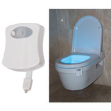 Brightstar Motion-Activated LED Toilet Light with 8 Color Options and Light Sensor