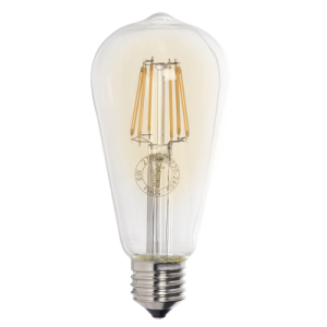 Brightstar Dimmable 6W ST64 Warm White LED Filament Bulb with Amber Glass (E27)