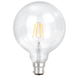 Brightstar 9W Cool White LED Filament Bulb with Clear Glass and B22 Lampholder (4000K, 1055 Lumens)
