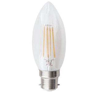 Brightstar Dimmable 4.5W LED Filament Candle Bulb (B22) in 4000K or 2700K