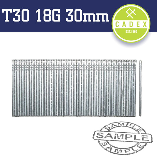 Cadex T30 Brad Nail 18G 30Mm Galv 5000Pce