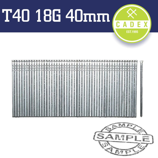 Cadex T40 Brad Nail 18G 40Mm Galv 5000Pce