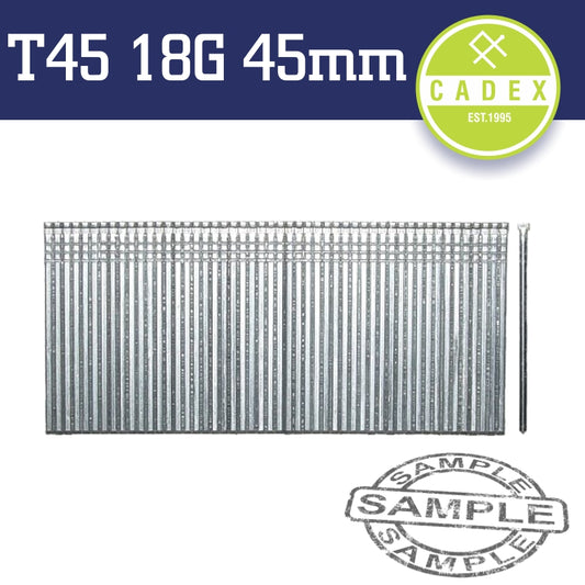 Cadex T45 Brad Nail 18G 45Mm Galv 5000Pce