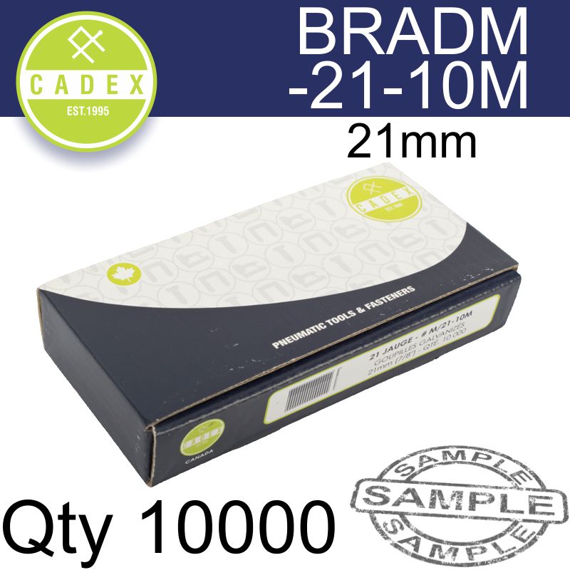Cadex T21 Brad Nail 21G 21Mm Galv 10000Pce