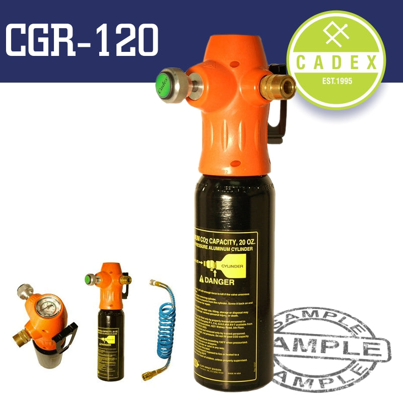 Cadex Co2 Gas Tank 600Ml C/W Regulator & 175Mm Hose 1/4'F 0-11Bar