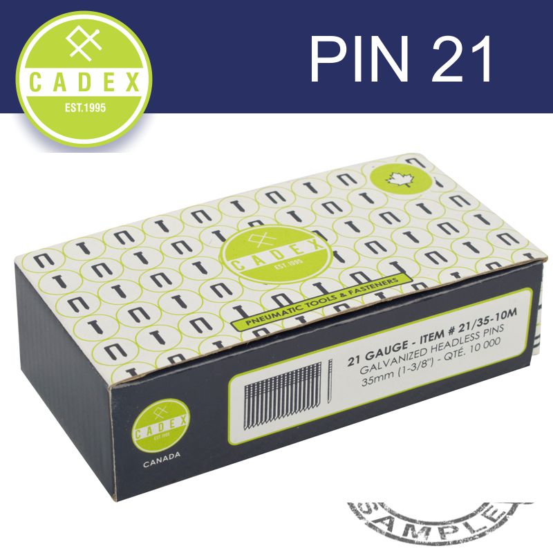 Cadex Headless Pin 21G 35Mm Galv 10000Pce