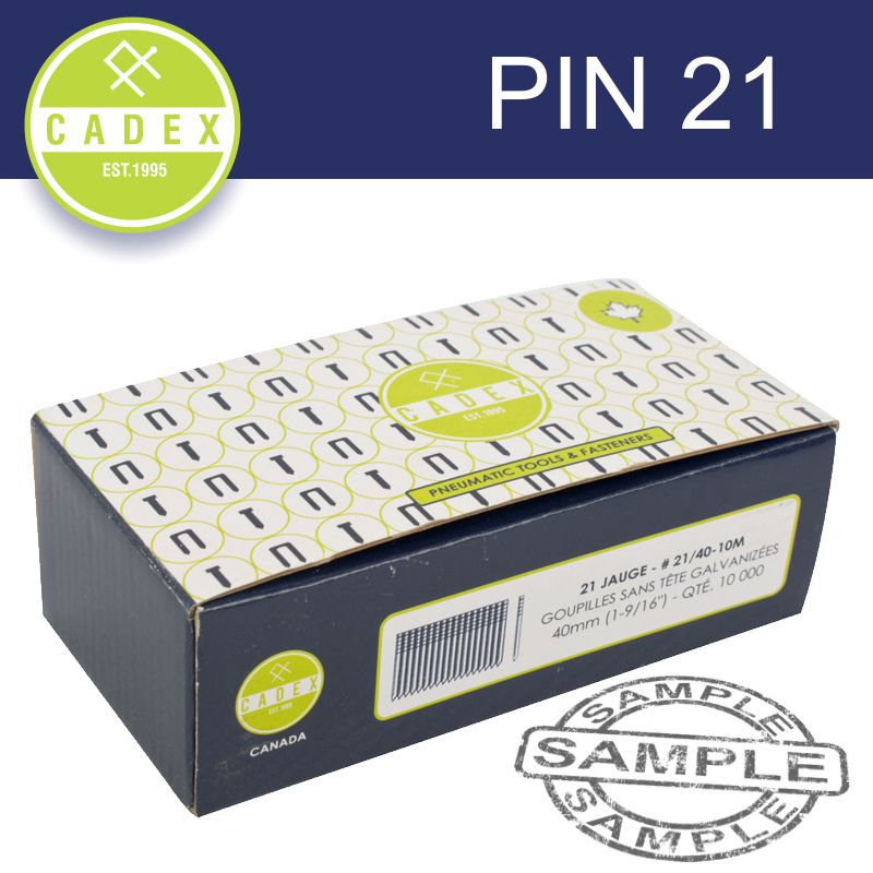 Cadex Headless Pin 21G 40Mm Galv 10000Pce