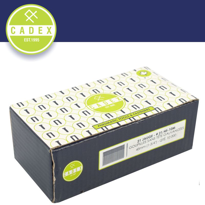 Cadex Headless Pin 21G 45Mm Galv 10000Pce