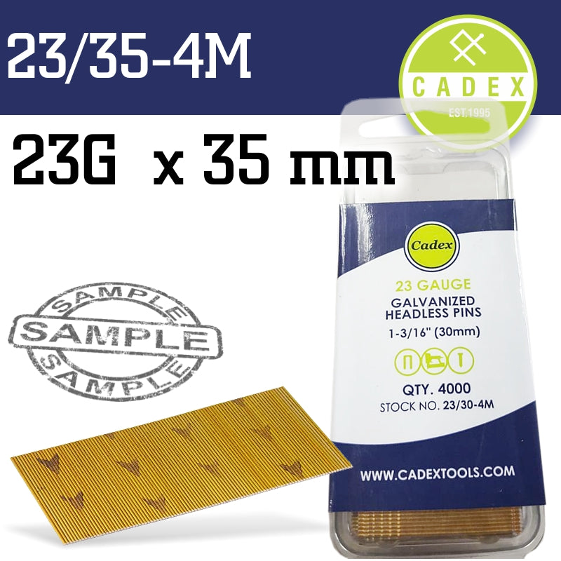 Cadex Headless Pin 23G 35Mm Galv 4000Pce