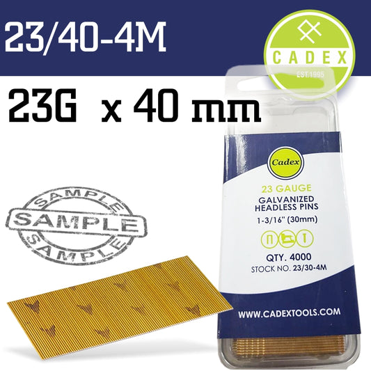 Cadex Headless Pin 23G 40Mm Galv 4000Pce