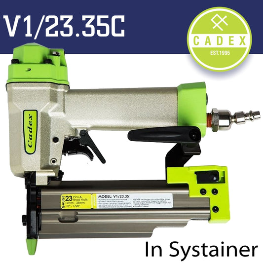 Cadex Air Nailer 23G 12-35Mm Pin & T-Brad Nail D/Trigger C/W Systainer