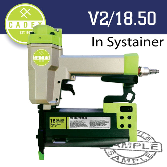 Cadex Air Nailer 18G 15-55Mm Pin & T-Brad Nail C/W Systainer