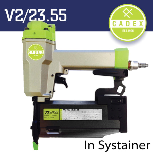 Cadex Air Nailer 23G 15-55Mm Pin & T-Brad Nail C/W Systainer