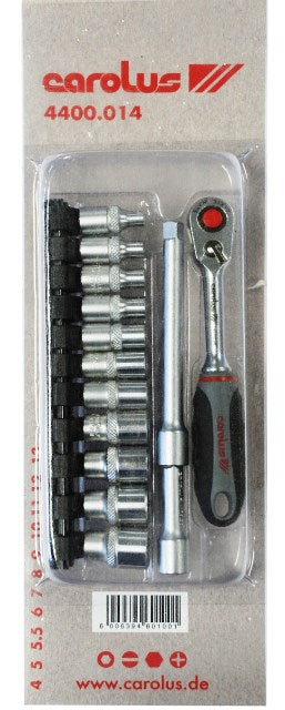 Carolus Socket Set 1/4"  14Pce