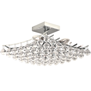 Brightstar Elegant Polished Chrome Ceiling Fitting with Acrylic Crystals (CF052)