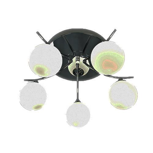 Polished Chrome With White Glass Globes