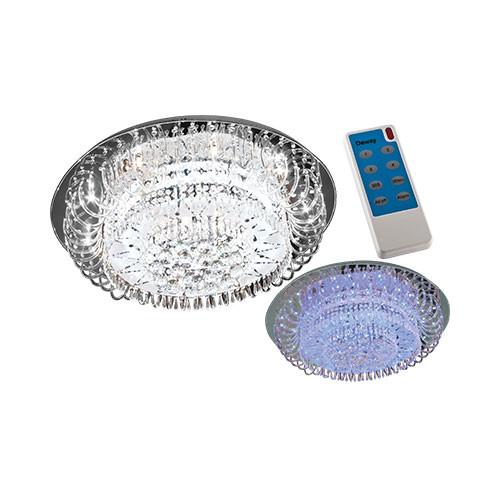 Polished Chrome Ceiling Light With Led And Crystals