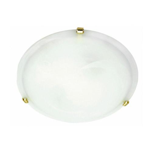 Metal Base With Alabaster Glass And Gold Clips 300Mm