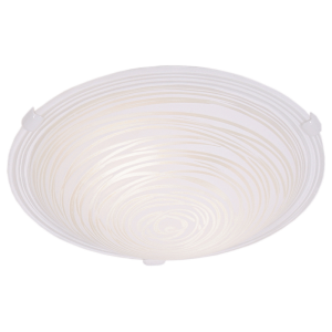 Brightstar CF1299 Patterned White Glass Ceiling Fitting (Available in 400mm/3x60W and 300mm/2x60W)