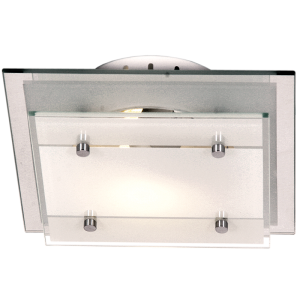 Brightstar Elegant CF1361 Chrome Ceiling Fitting with Mirror and Frosted Glass