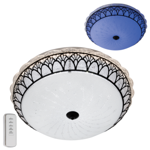 Brightstar CF166 RGB Colour Changing 36W LED Ceiling Fitting with Remote Control and Frosted Patterned Glass
