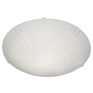 Brightstar CF189 Type C Glass Ceiling Fitting with Patterned Frosted Glass and Metal Frame