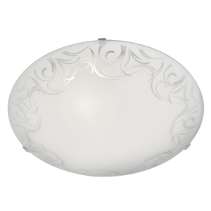 Brightstar CF190 TYPE D Metal and Patterned Frosted Glass Ceiling Fitting