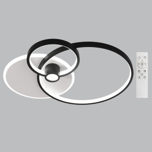 Brightstar CF277 Dimmable 75W LED Ceiling Fitting with Remote Control, Sandy White and Black (3000K-6000K)