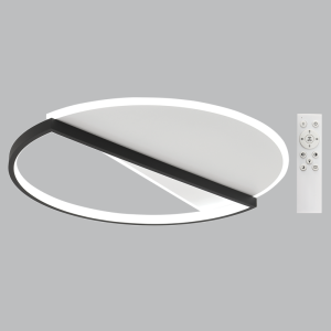 Brightstar 69W Dimmable LED Ceiling Fitting with Remote Control, Sandy White and Black Finish