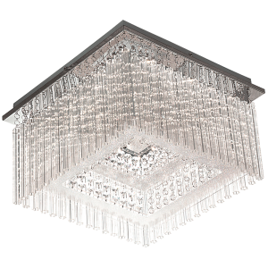 Brightstar 21W Stainless Steel LED Ceiling Fitting with Glass and Acrylic Crystals (4000K)