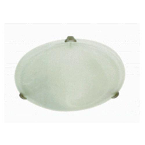 Semplice Alabaster Glass With Satin Chrome Clips Ceiling Light 400Mm