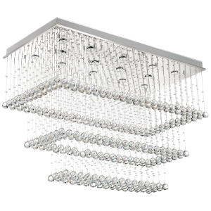 Brightstar Elegant CF311 Crystal and Stainless Steel Ceiling Fitting (14 x 50W GU10)