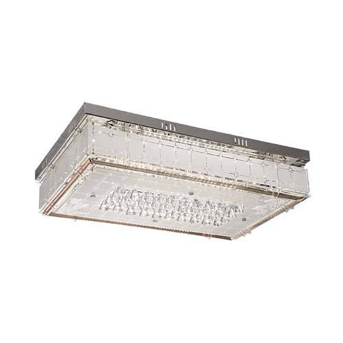 Chrome Led Ceiling Fitting With Glass And Crystals