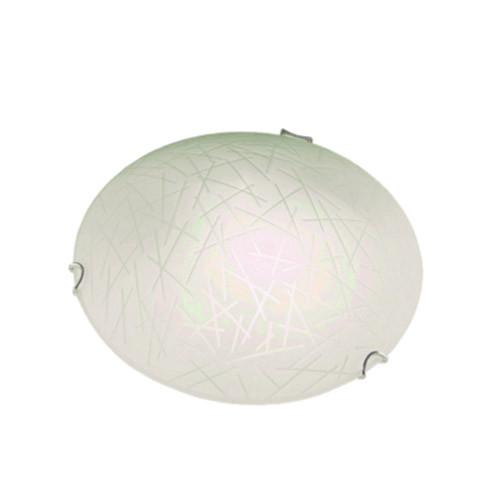 Frosted Orgãƒâ¡Nico Patterned Glass With Polished Chrome Clips Ceiling Light 300Mm