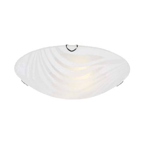 A Strisce Glass With Polished Chrome Clips Ceiling Light 250Mm