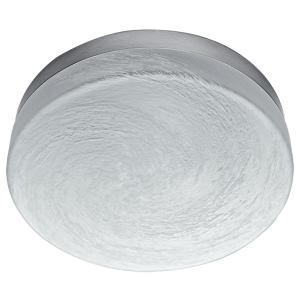 Brightstar Satin Chrome Ceiling Fitting with Alabaster Glass