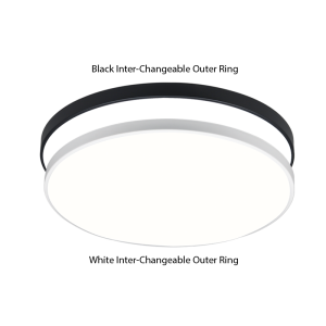 Brightstar Versatile 18W CCT LED Polycarbonate Ceiling Light with Interchangeable Rings