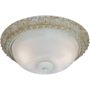 Brightstar Fossil White Ceiling Fitting with Alabaster Glass