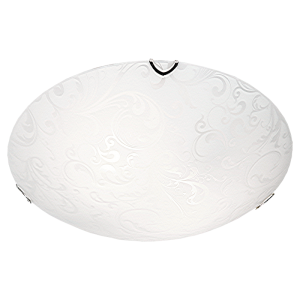 Brightstar CF494 Glass Ceiling Fitting with Patterned Glass and Polished Chrome Clips