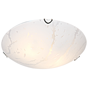 Brightstar CF495 Glass Ceiling Fitting with Patterned Glass and Polished Chrome Clips