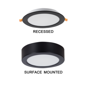 Brightstar Versatile 2-in-1 Matt Black Polycarbonate LED Ceiling Fitting