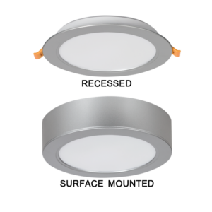 Brightstar Versatile Silver 2-in-1 Polycarbonate LED Ceiling Fitting