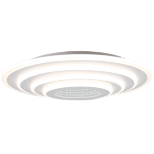 Brightstar CF569 Modern White 80W LED Ceiling Fitting in Aluminium and Acrylic (4000K, 500mm)