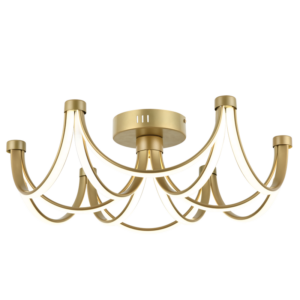 Brightstar CF570/6 Matt Gold 48W LED Aluminium and PVC Ceiling Fitting (4000K, 3840 Lumens)